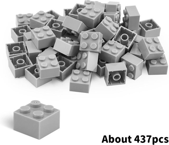 Yiran toy Konstruktionssteine 2x2, hellgrau, ab 6 Jahren - Bild 1