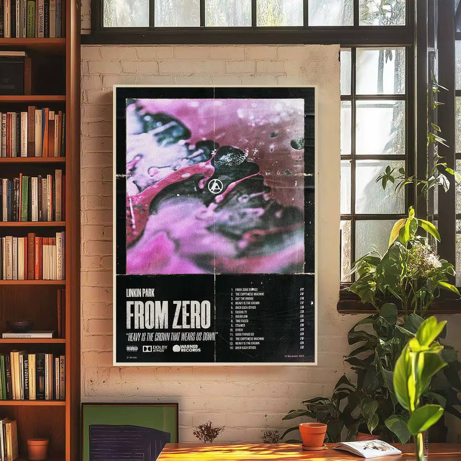 Wasserfester selbstklebender Wandaufkleber Linkin Park Album Kunstposter in Mehrfarbig - Bild 4