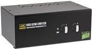 InLine 63642I KVM Audio USB Switch für 2 Geräte mit DisplayPort und USB-C in Schwarz - Bild 1