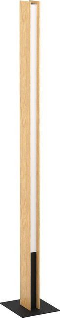 Eglo LED-Stehleuchte Anchorena-Z RGB/CCT in Schwarz und Braun mit Gummibaum-Holz, Höhe: 153,5 cm, Breite: 16,8 cm, Tiefe: 16,8 cm - Bild 1