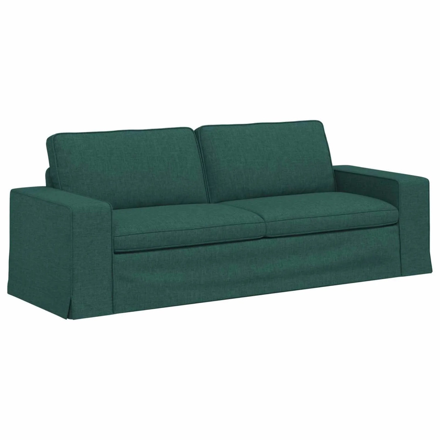 vidaXL Sofa Dunkelgrün mit Stoffbezug und Metallrahmen B/T/H: 222 x 80 x 82 cm - Bild 2