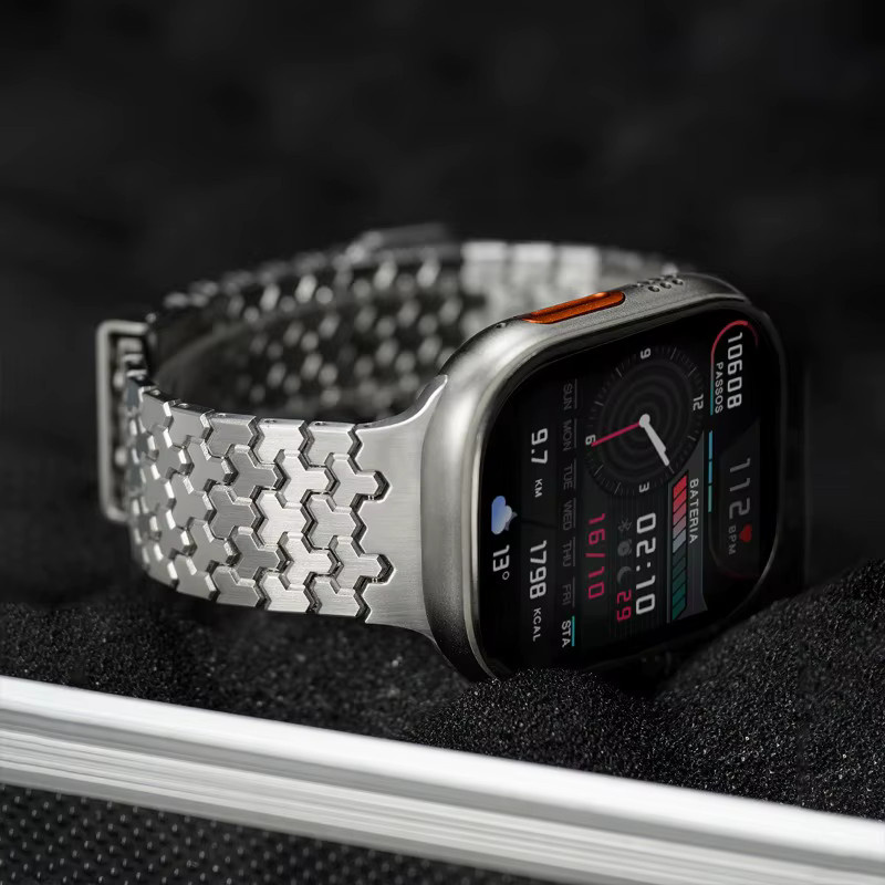 CAOWTAN Uhrenarmband Edelstahl, Silber, Unisex - Bild 3