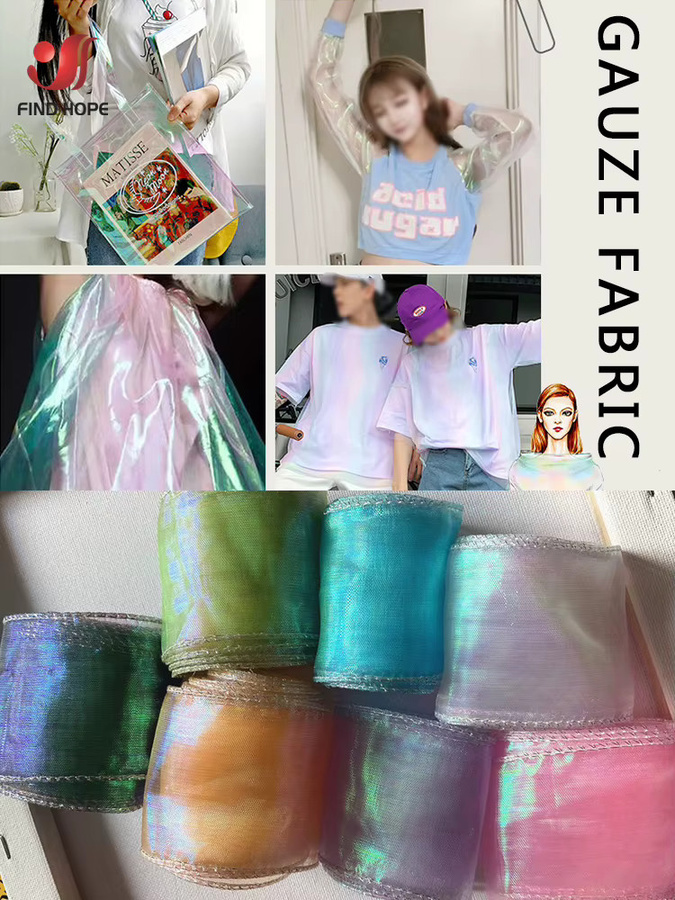 Findohope Meerjungfrau Tüll Organza Stoff in Blau und Multicolour für Hochzeitsdekoration und DIY-Projekte, Breite: 150 cm, Länge: 1 m - Bild 5