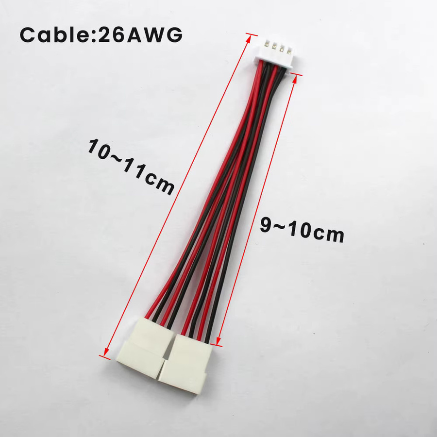 XH2.54 Y-Splitter-Kabel mit 1 Stecker auf 2 Buchsen, 26AWG Stromverlängerungskabel für Lüfter, Weiß - Bild 2
