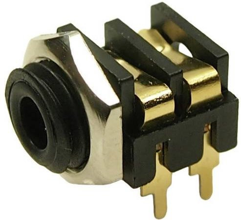 Cliff CL13845G Klinken-Steckverbinder 3.5mm Buchse, horizontaler Einbau, 2 Pol Mono, Schwarz - Bild 1