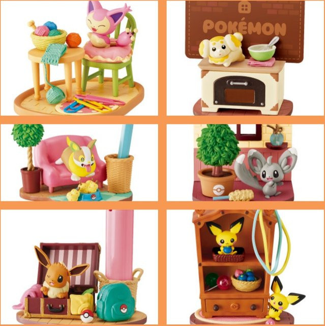 Re-Ment Pokémon Relaxing Home Series Eevee, Desktop-Figur, Einzelfigur - Bild 1
