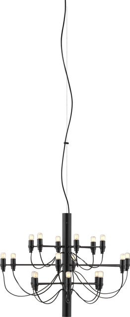 Flos 2097 18 Frosted Bulbs Pendelleuchte in Schwarz, höhenverstellbar und dimmbar - Bild 1