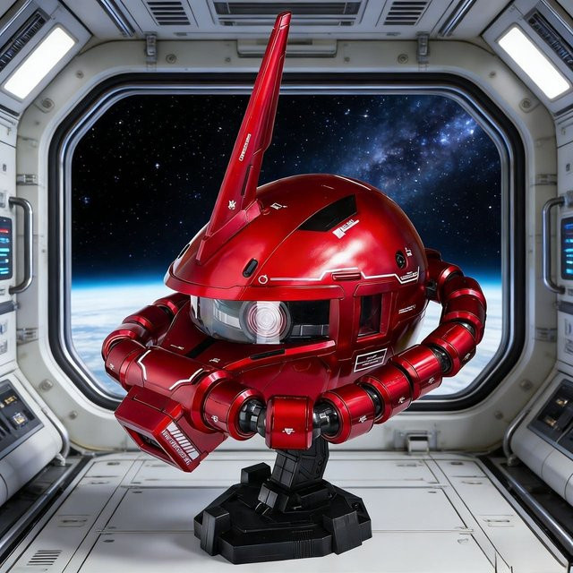 Bandai Zaku Helm, Actionfigur, Rot - Bild 1