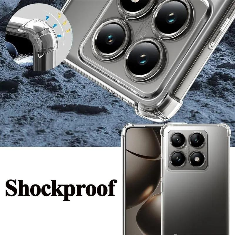 Stoßfeste Schutzhülle für Xiaomi 14 Pro und 14T Pro, transparente Bumper Case mit verstärkten Ecken - Bild 4