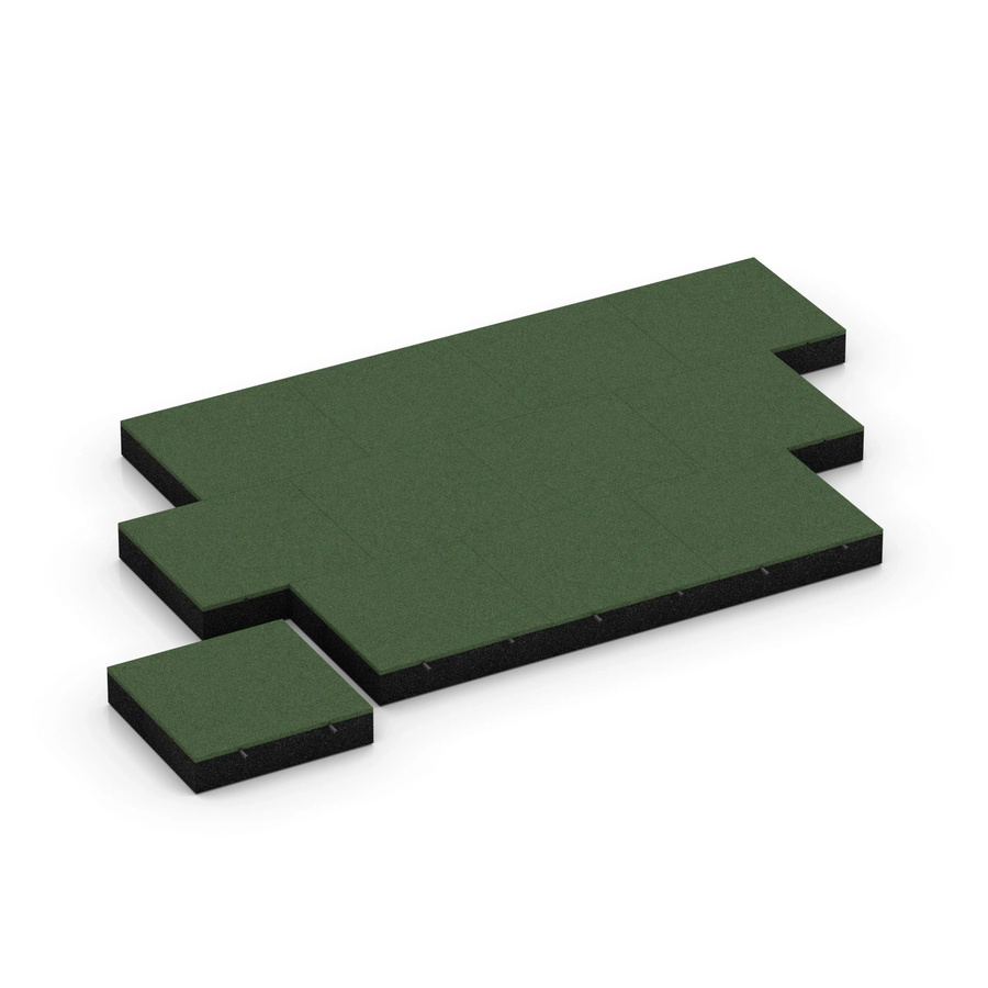 WARCO Fallschutzplatte Grasgrün B/T/H: 50 x 50 x 11 cm - Bild 2
