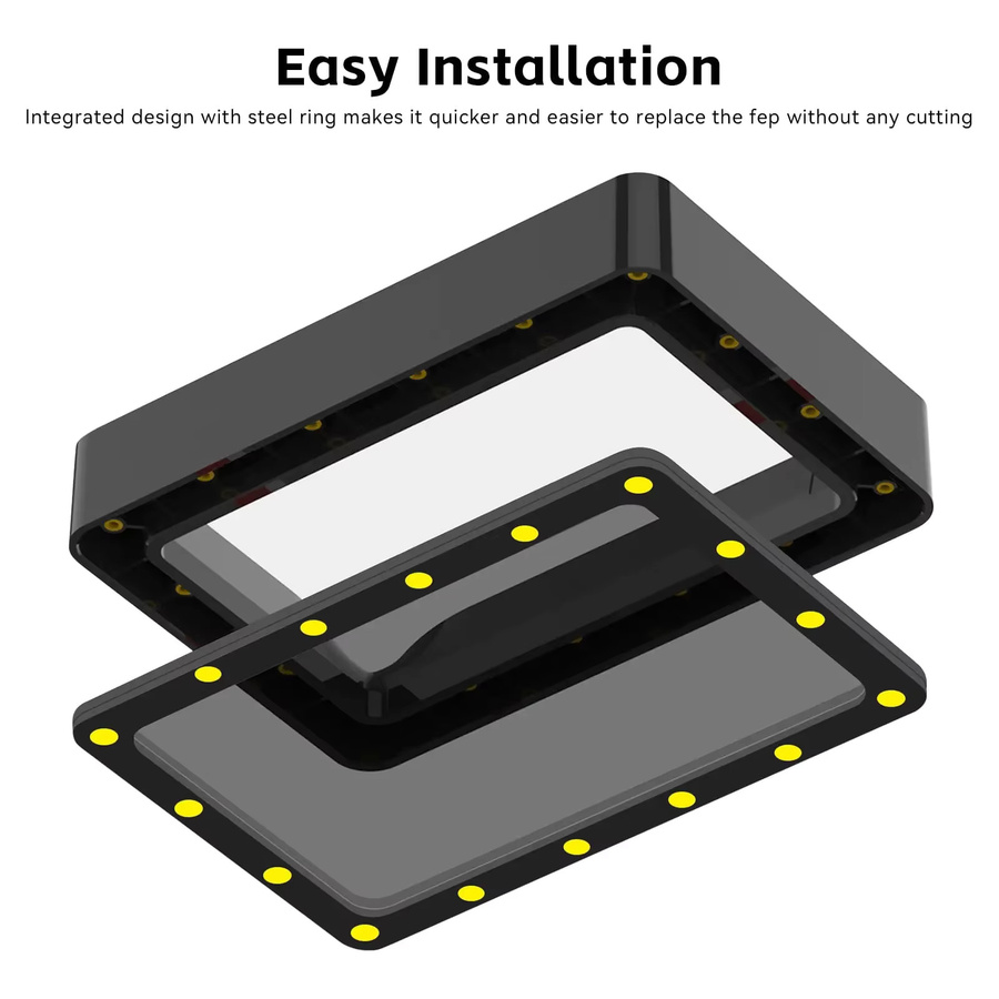 Elegoo FEP-Film mit integriertem Schnellwechselsystem für Photon Mono 2, 4 und 4 Ultra, 2 Stück, transparent - Bild 3