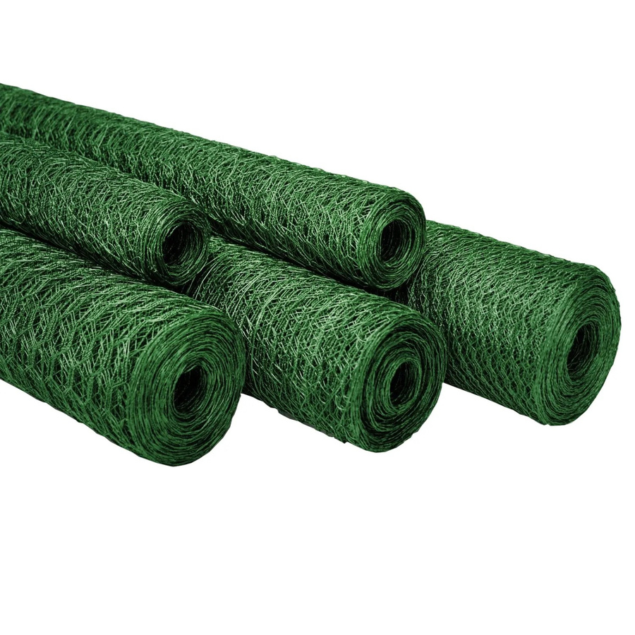 Karat Drahtzaun Sechseckgeflecht mit grüner PVC-Ummantelung, Maschenweite: 13 mm, Höhe: 75 cm, Länge: 10 m - Bild 2