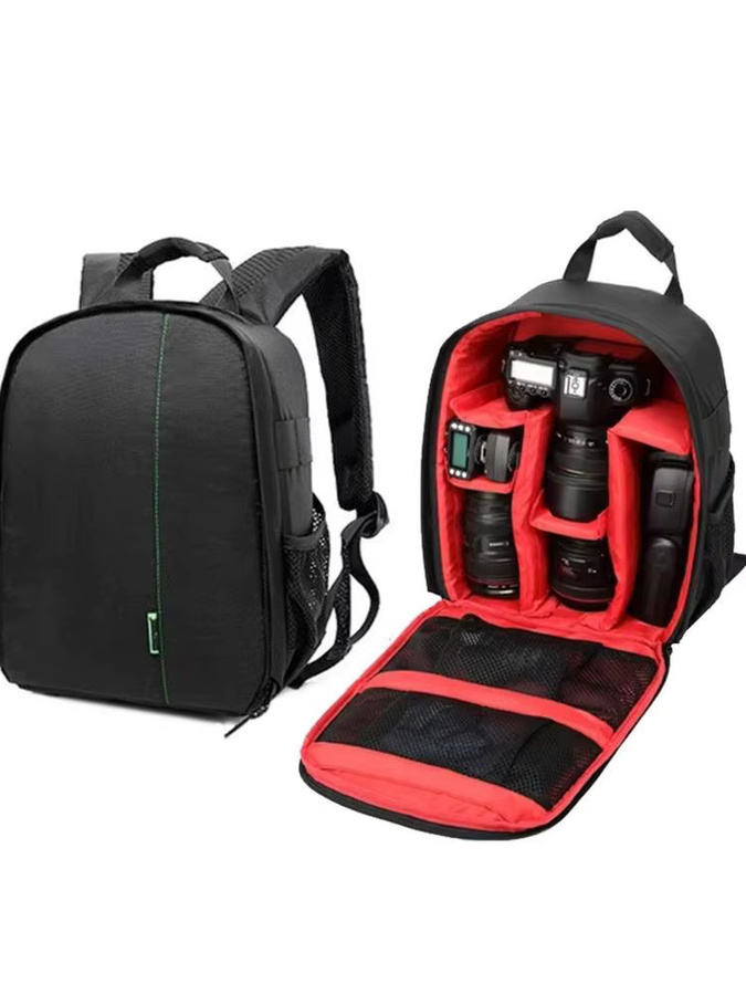 KAFNHCKA Outdoor Kamera Rucksack Wasserdichte Fototasche für DSLR Kameras von Canon Nikon Sony und Olympus in Schwarz oder Lila - Bild 7