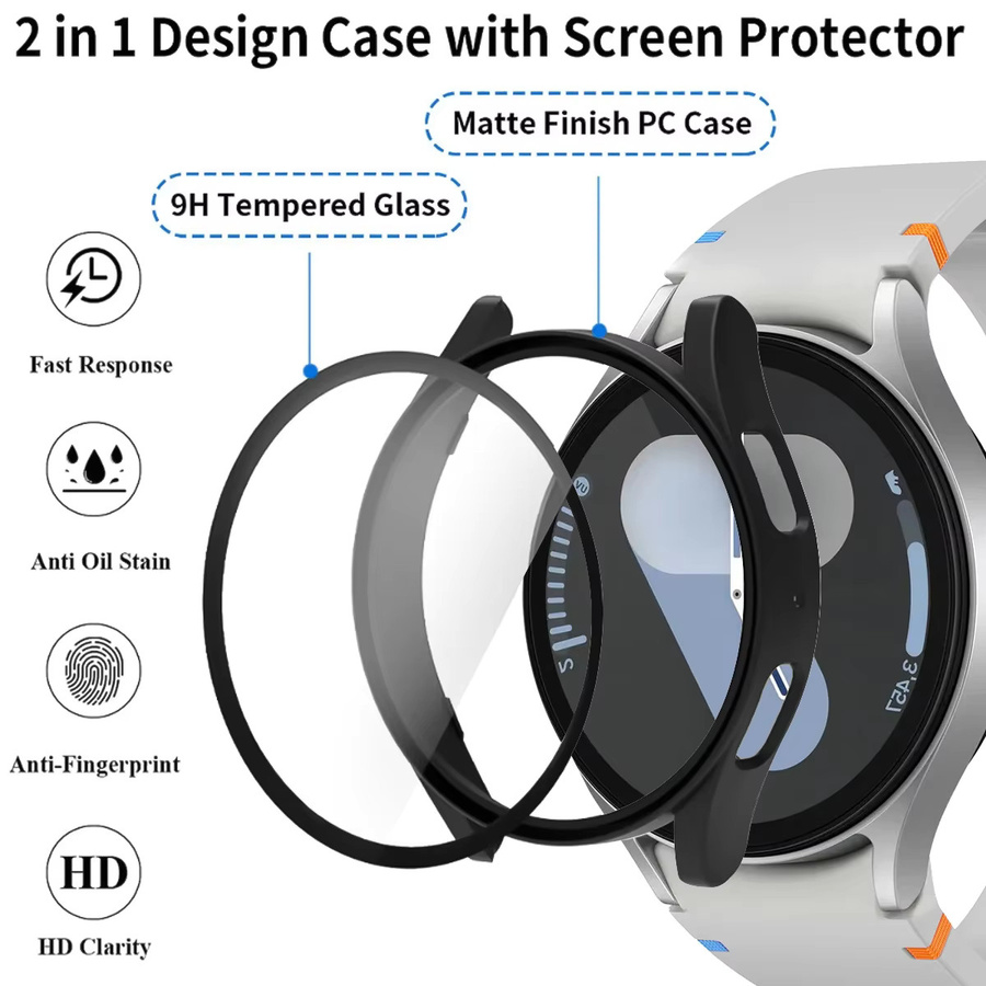 Geekthink Uhrenarmband und Hülle für Samsung Galaxy Watch 7 6, Silikon - Bild 2