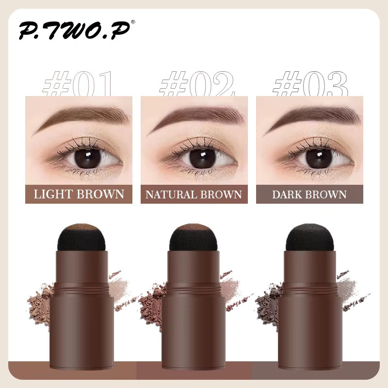 PTWOP Augenbrauen-Stempel-Shaping-Set, Light Brown, Matt, Damen - Bild 2