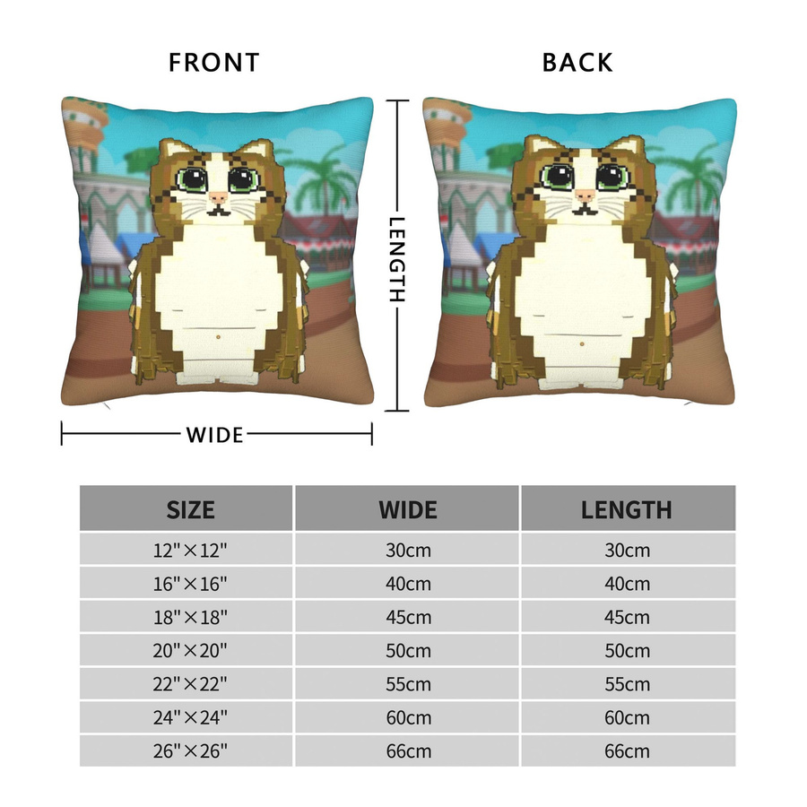 BNYNGFN Home Quadratischer Kissenbezug Meowl Meme Katze aus Polyester, B/B: 40 x 40 cm - Bild 4