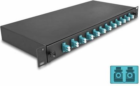 Delock 67004 LWL-Spleißbox in Schwarz, 1 HE - Bild 1