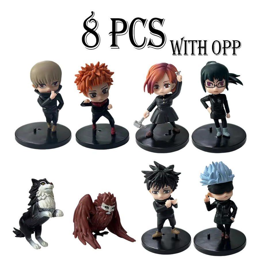 Bandai Jujutsu Kaisen Q-Version Anime-Figur Satoru Gojo, Itadori Yuji, Nobara, Megumi in Multicolor, Höhe: 9 cm - Bild 2
