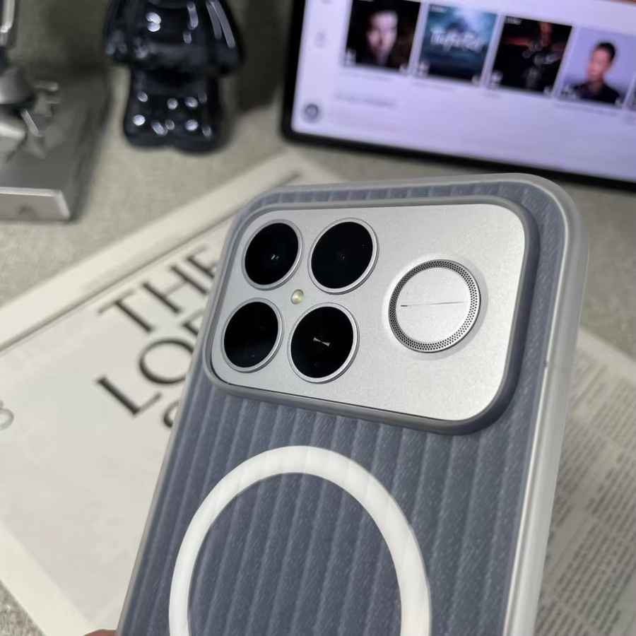 Magnetische Schutzhülle mit 3D Wellpappe Textur für Xiaomi Poco F8 Ultra Pro und Redmi K90 ProMax, Transparent und Weiß - Bild 3