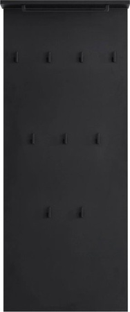 Schildmeyer Hakenpaneel Janne aus Holzwerkstoff in Schwarz Matt, B/H/T: 50 x 110,6 x 20,9 cm