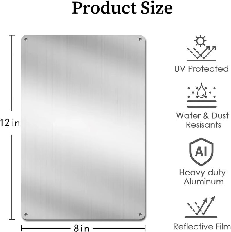 Ruud Water Heater Metallblechschild als rechteckige Wanddekoration aus Aluminium in Silber - Bild 1