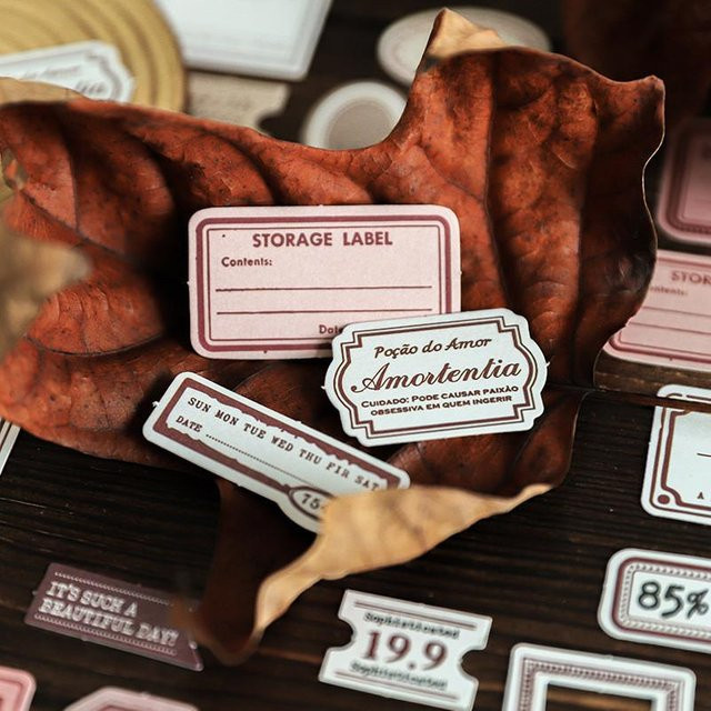 30 Stück beschreibbare Etikettenaufkleber für Scrapbooking und Tagebuch zur Dekoration - Bild 1