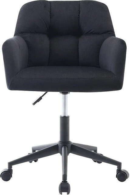 Vente-unique Bürostuhl Pega Schwarz ohne Armlehnen mit Rollen für Home-Office und moderne Einrichtung - Bild 1