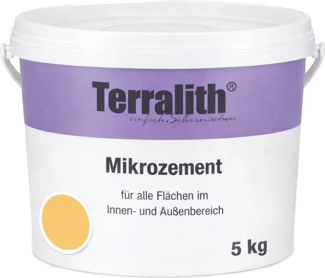 Terralith Mikrozement Fix & Fertig LFC0182 Gelb, 5 kg für 3,5 qm, Körnung 0-2 mm - Bild 1
