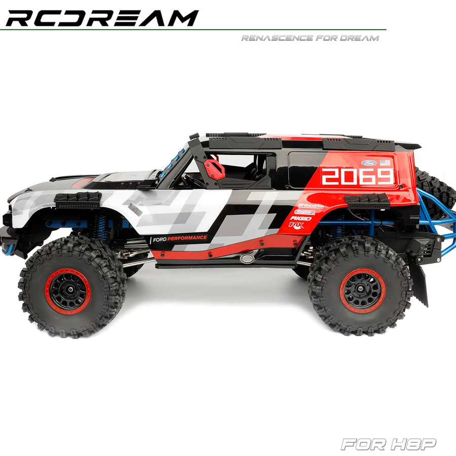 RCDream Motorhaube Dekorations-Aufkleber, 1:8, Metall, Zubehör - Bild 1