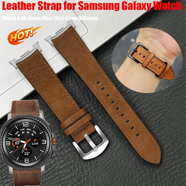 CAOWTAN Uhrenarmband Leder, Silikon, Schwarz, Herren - Bild 1