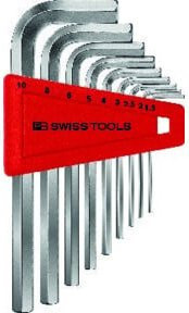 PB Swiss Tools Winkelschraubendreher-Set 9-teilig mit Kunststoffhalter, Inbus, Rot - Bild 1