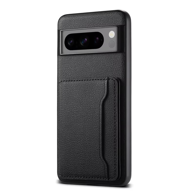Denior Leder Brieftasche und Handyhülle mit Kartenhalter für Google Pixel 8a, 7a und 6 Pro in Schwarz oder Lila - Bild 2