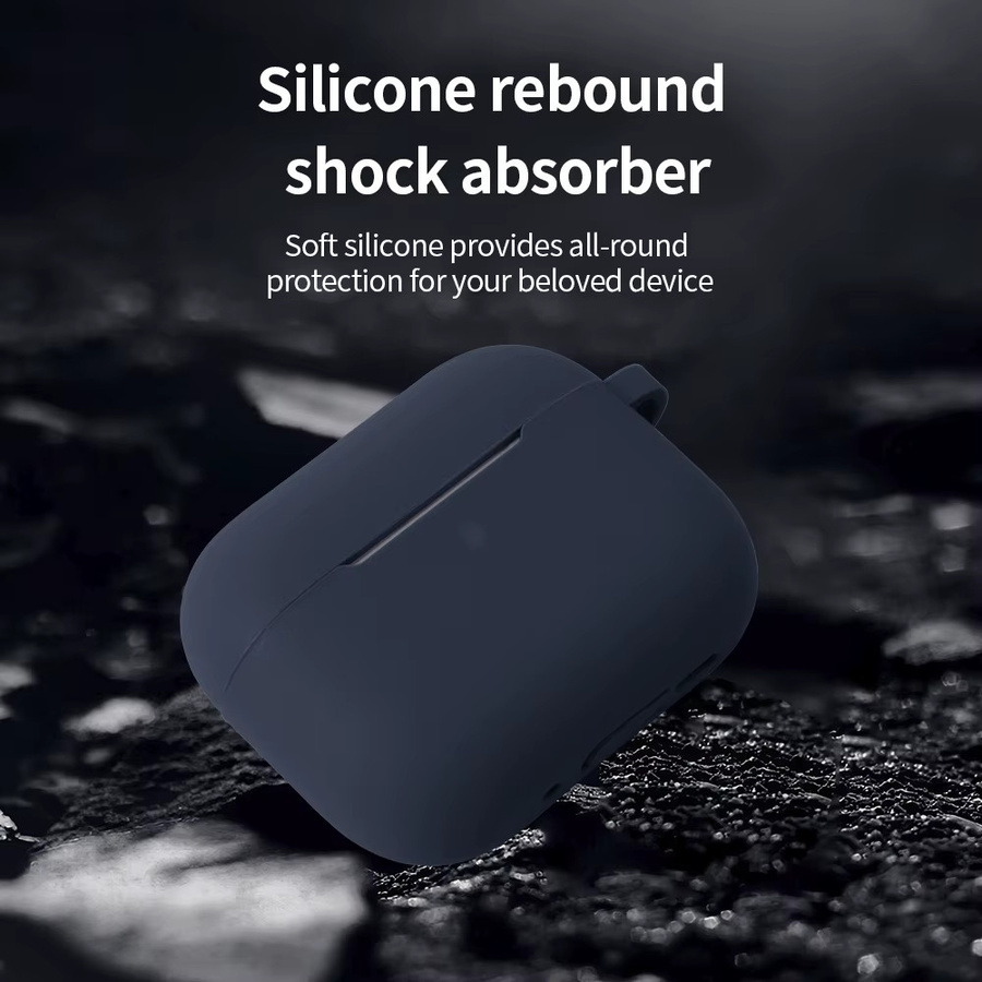 Silikon Schutzhülle für Apple AirPods Pro 3 Generation 2025 in Blau mit Haken - Bild 3