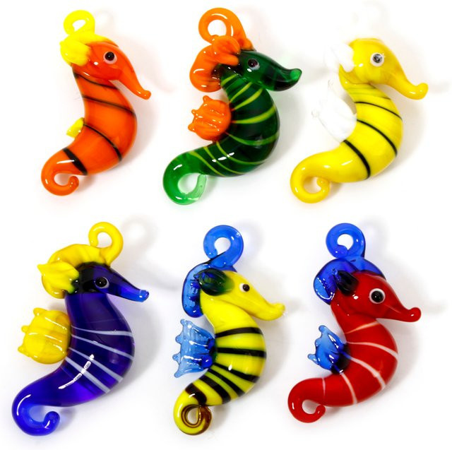 DoreenBeads Anhänger Seepferdchen, Glas, Bunt, Unisex - Bild 1