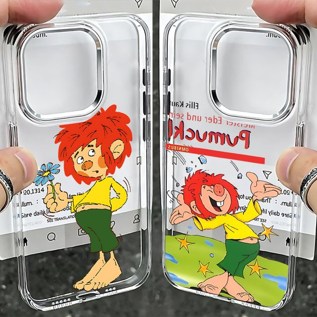 Nette Cartoon Pumuckl Handyhülle für Samsung Galaxy A56 A36 A26 A06 A55 A35 A16 A54 A34 A25 A24 A15 A14 A73 A53 A33 4G 5G in Multicolour - Bild 1