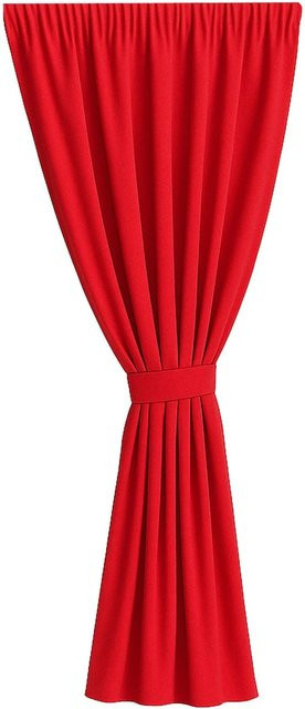 Setgarden Outdoor Vorhang für den Balkon, Rot, B: 155 cm, H: 200 cm - Bild 1