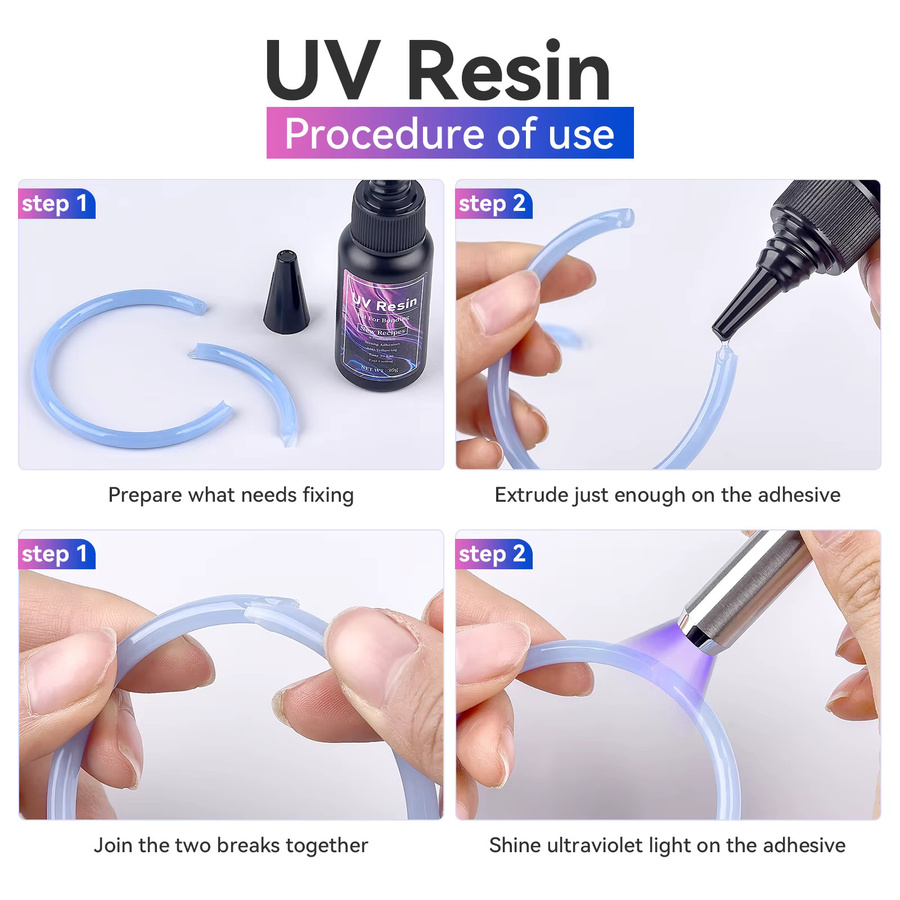 Transparentes UV Epoxidharz für DIY-Schmuck und Handwerk, schnell trocknend und hochtransparent - Bild 3