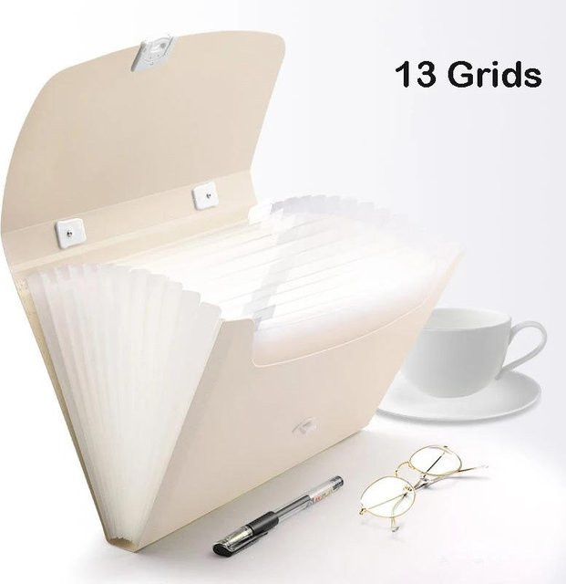 Binchi Cultural Supplies Multifunktionsordner A4 mit 13 Fächern in Beige - Bild 1