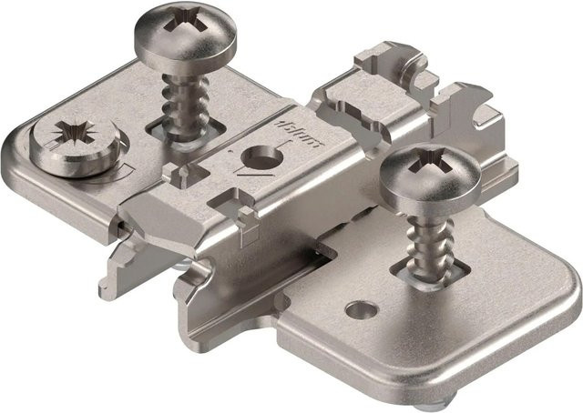 Blum Exzenter-Kreuzmontageplatte Expando Clip in Stahl, Farbe Silber, Distanz 3 mm - Bild 1