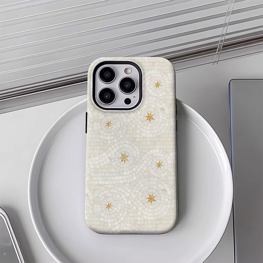 Potdemiel Mosaik-Stern Handyhülle für iPhone 17 16 15 14 13 Pro Max Plus Magnetisch und Robust - Bild 3