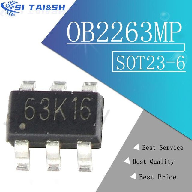 10 Stück OB2263MP SOT23-6 Chipsatz von Si Tai&SH in Schwarz - Bild 1