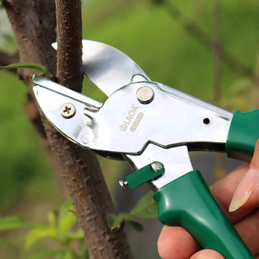 LAOA Gartenschere 8 Zoll in Grün mit rostfreier SK5 Stahlklinge und Sicherheitsverriegelung für 15-20mm Schnittkapazität - Bild 3