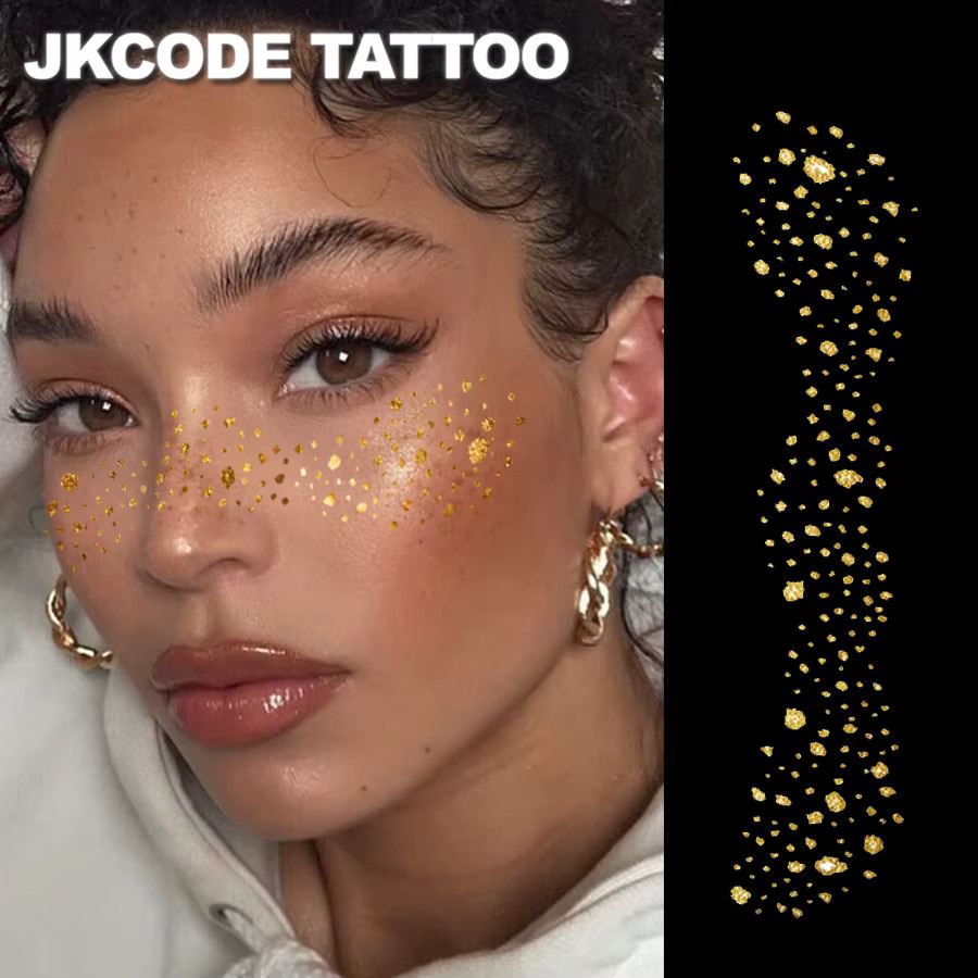 JKCODE TATTOO Metallic Freckles Tattoo Sticker Set, Unisex - Bild 3