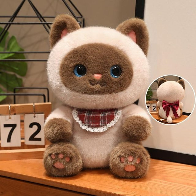 Yiran Health & Beauty Kawaii Cartoon Katze Plüschtier, Siamkatzen-Plüschpuppe, 40cm - Bild 1