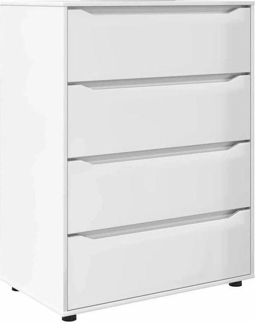 Set aus 2 vidaXL Stauraumschränken in Hochglanz Weiß, B/T/H: 80 x 48 x 105 cm - Bild 1