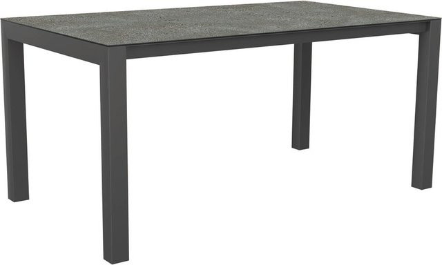 Stern Ausziehtisch aus Aluminium in Graphit mit Tischplatte Silverstar Flint, B/T: 90 x 160/210 cm - Bild 1