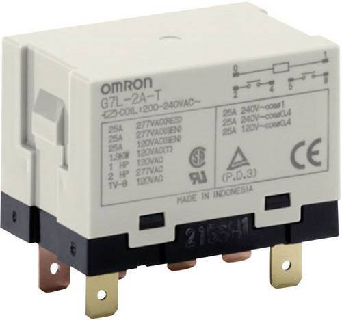 Omron G7L-2A-T Steckrelais 24 VDC 25A 2 Schließer in Weiß - Bild 1