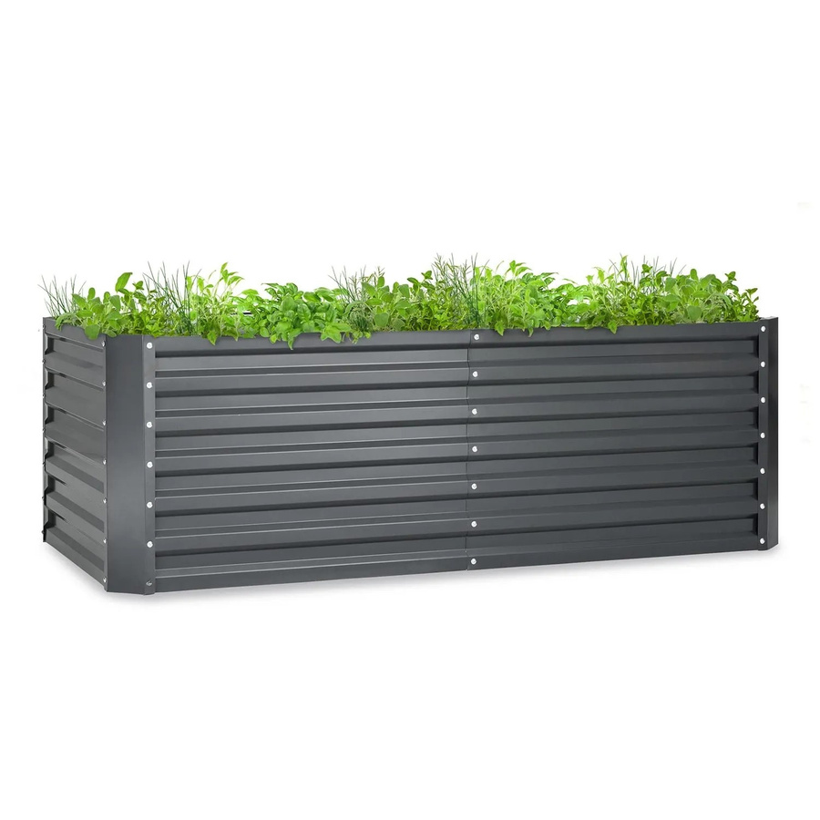 Blumfeldt High Grow Straight Hochbeet aus verzinktem Stahl in Anthrazit, B/T/H: 180 x 60 x 90 cm - Bild 2