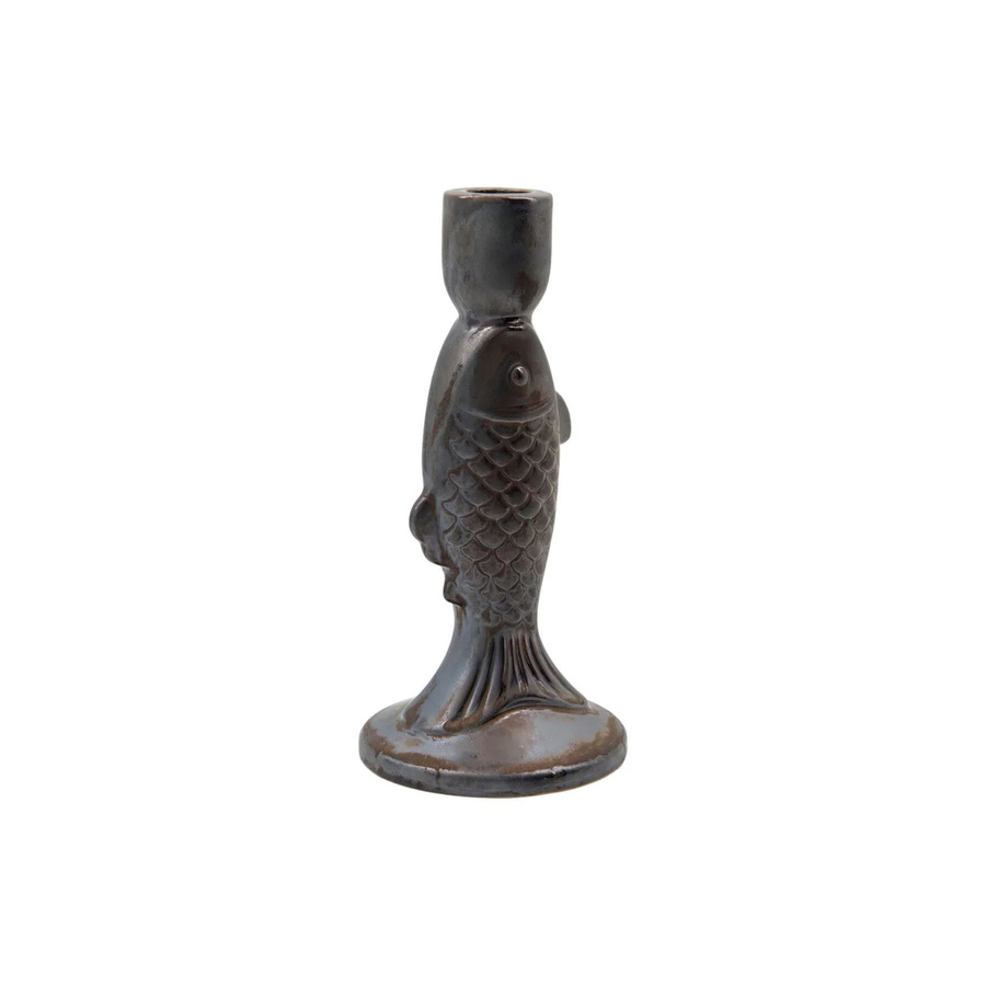 House Doctor Kerzenhalter Rio Metallic Schwarz Ø10 x H20 cm - Bild 1