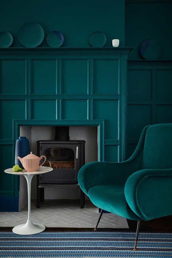 Little Greene Intelligent Matt Emulsion Wandfarbe Mid Azure Green 96, 5 l - Bild 1